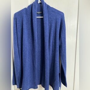 ALASHAN cashmere duster in amazing blue color. Size Medium.